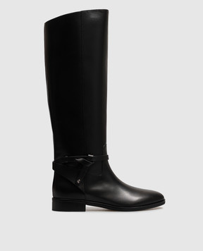 Jimmy Choo Black Lawton leather boots LAWTONKBFLATTKH