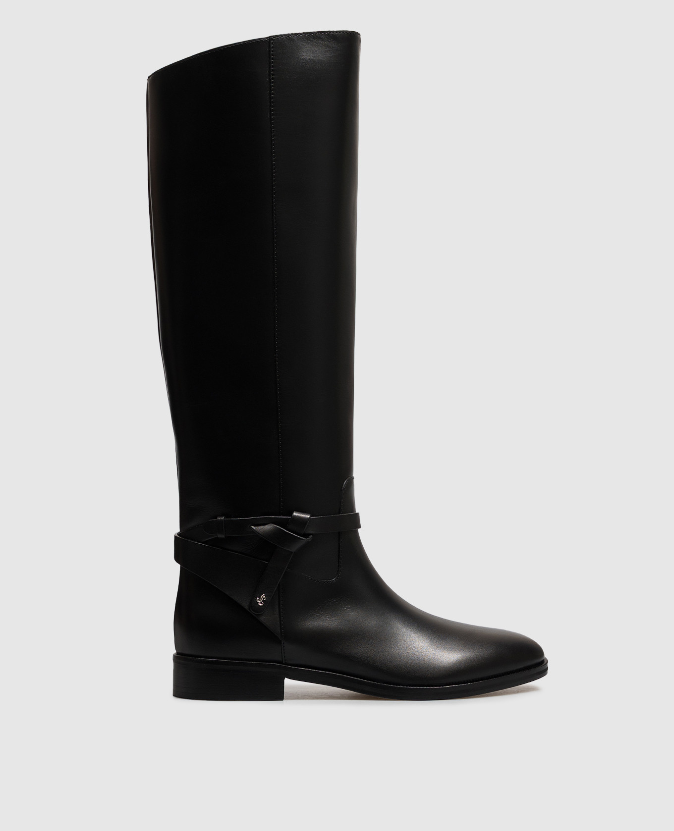 Black Lawton leather boots Jimmy Choo