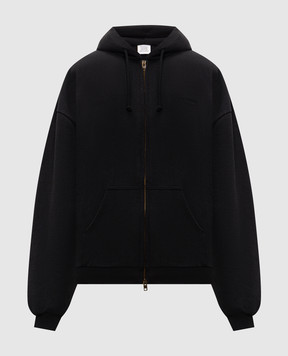 Vetements Black jacket with logo embroidery MH27BJ170Bm