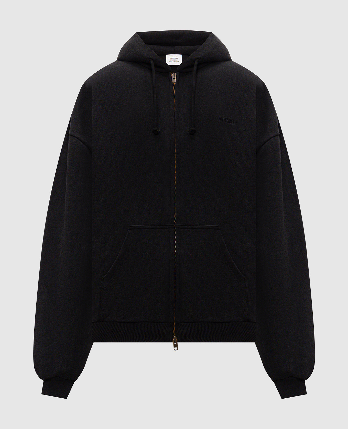 Black jacket with logo embroidery Vetements