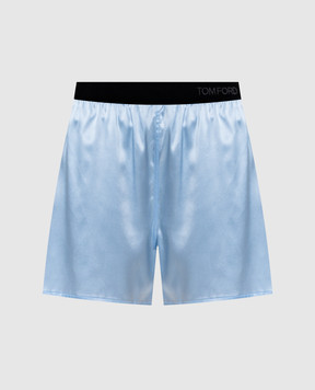 Tom Ford Blue silk shorts SH0080FAX881