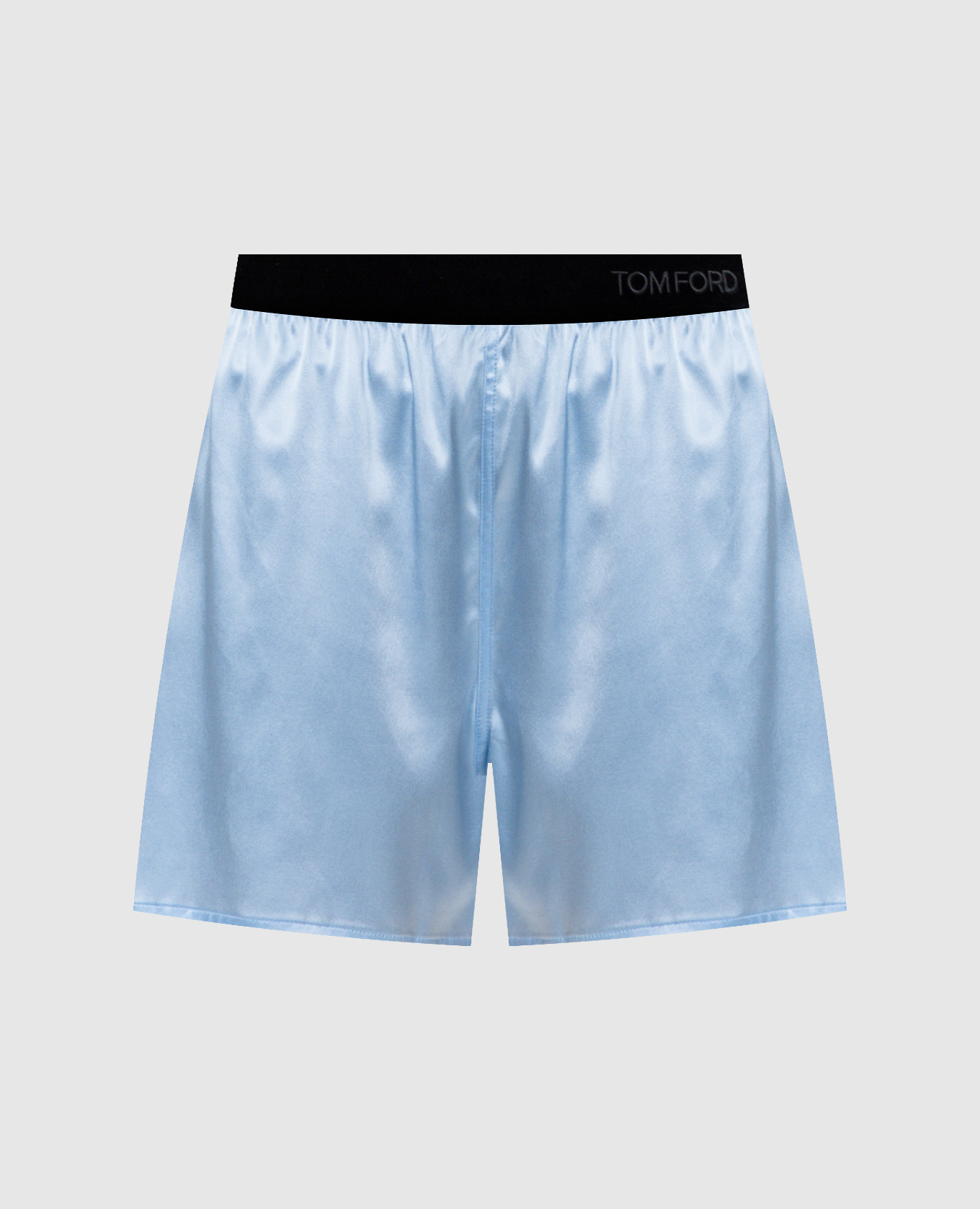 Blue silk shorts
