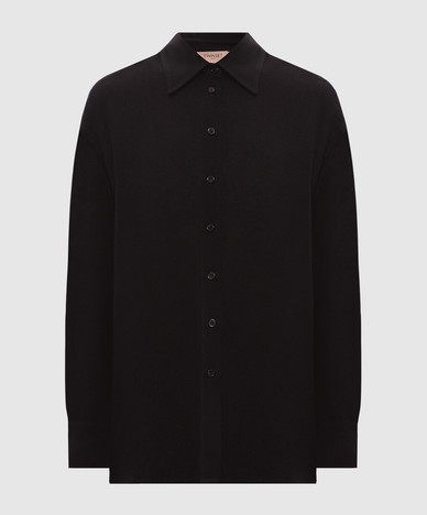 Brown shirt with wool
