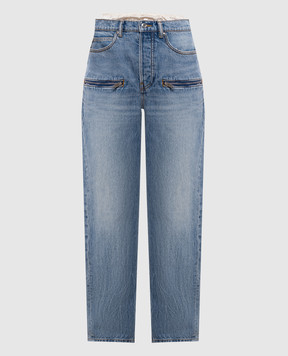 Alexander Wang Blue jeans with logo patch 4DC2264153