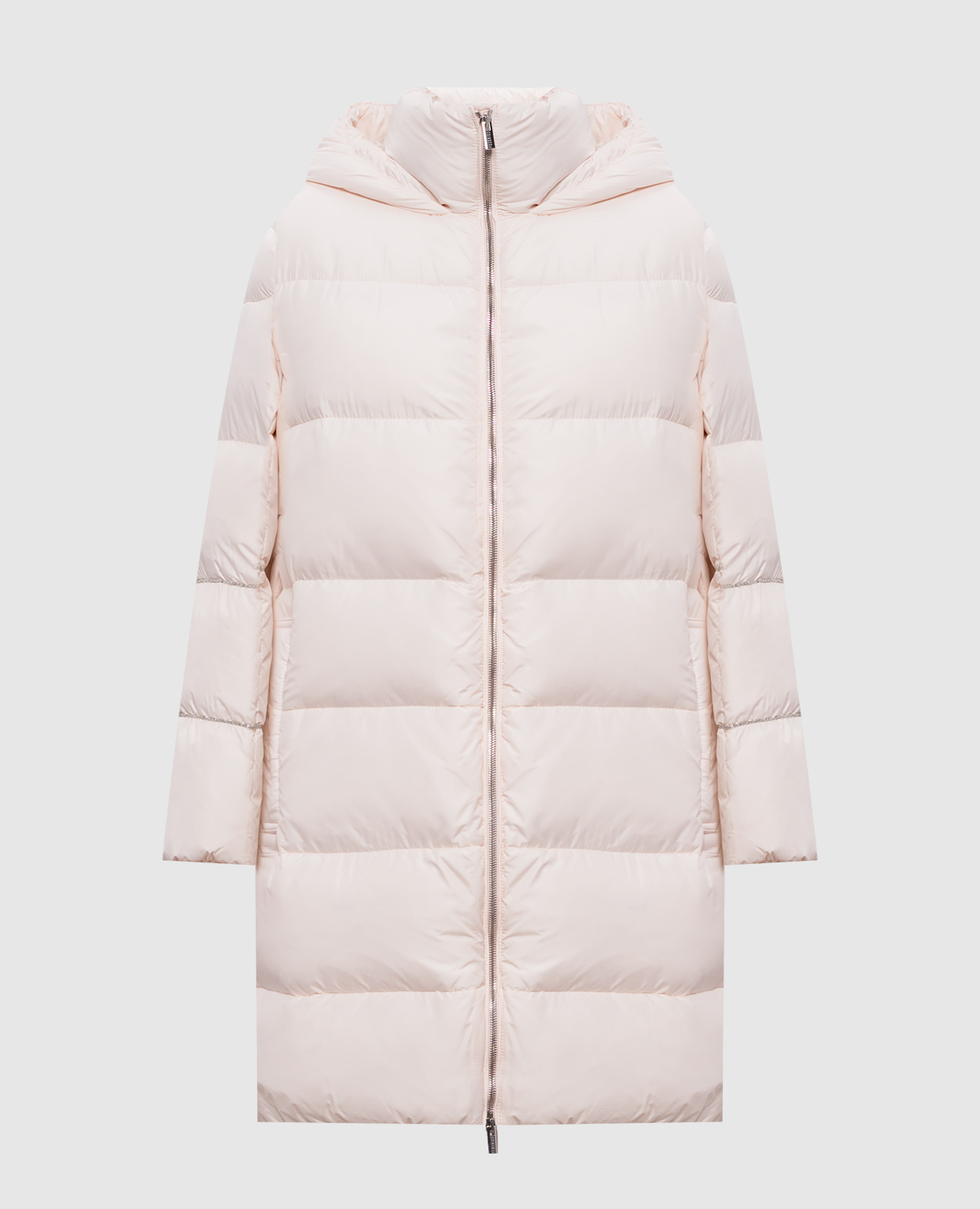 

Pink down jacket with a monil chain Peserico
