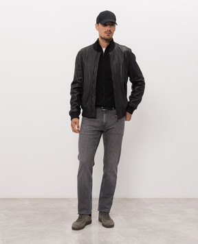 Trussardi Black cardigan with embroidered emblem M0188000085NMK603K01