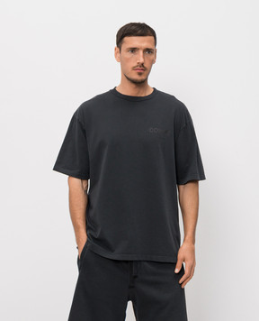 Comme des Fuckdown Black t-shirt with logo print FMS6CFABM01921