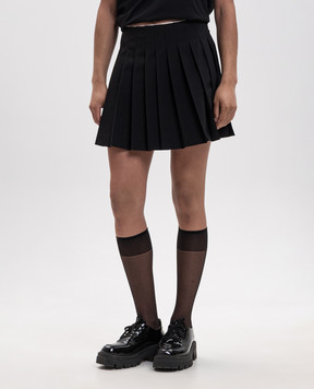 Maison Margiela MM6 Black pleated skirt with wool S52MC0024M35436