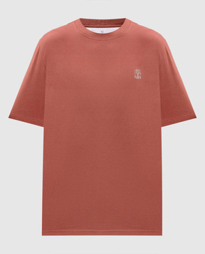 Brunello Cucinelli Pink T-shirt with emblem M0B138440