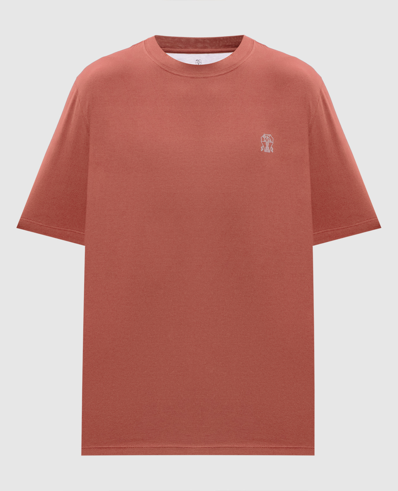 

Pink T-shirt with emblem Brunello Cucinelli