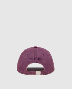 The Attico Purple cap with embroidered emblem 260WAC00041CCC131EM