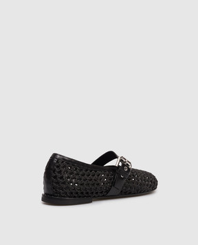 Premiata Black braided ballet flats M6946ORZOGARDA