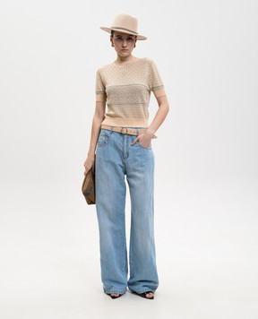 Ermanno Scervino Blue jeans with linen D487P705ZIW