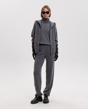 Simonetta Ravizza Grey Marcel cashmere track jacket F06KN125T10