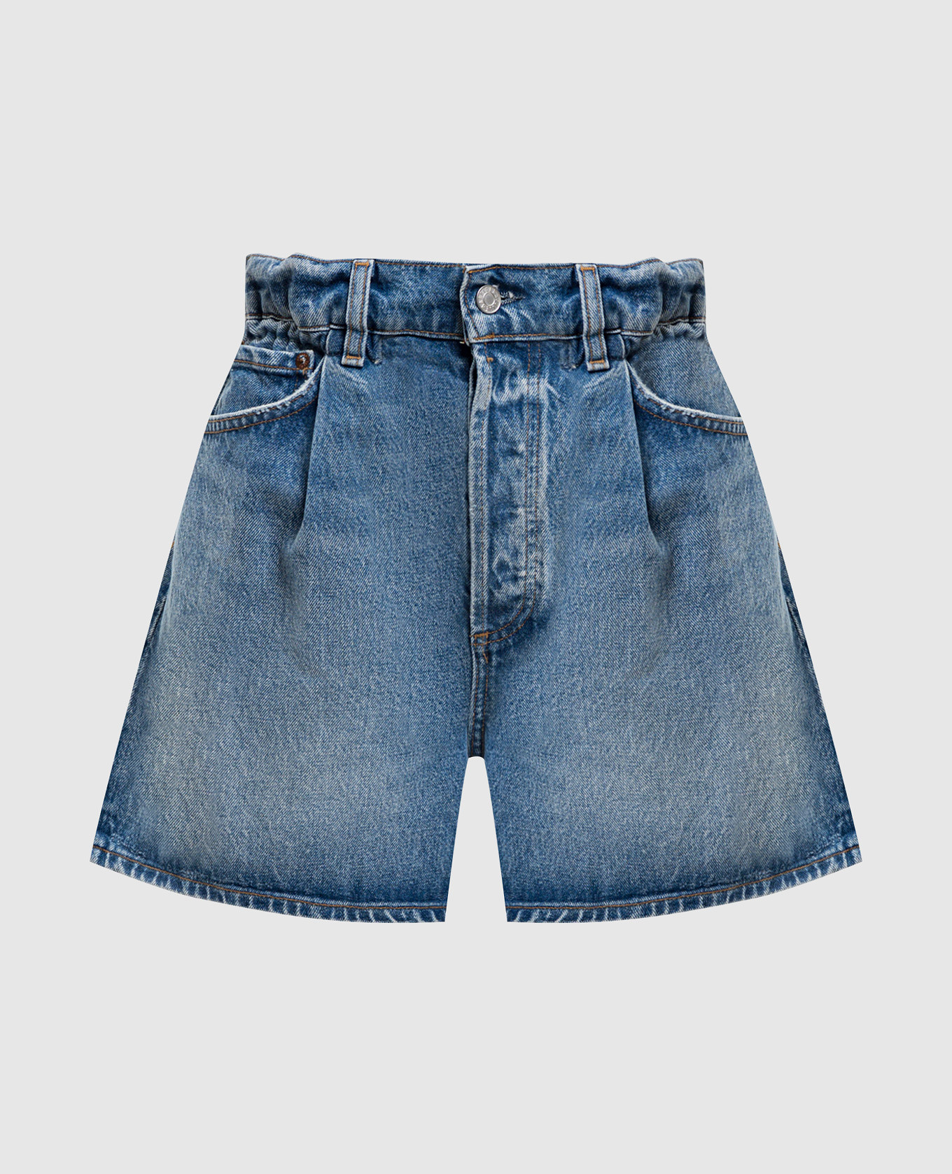 

Lyonne blue denim shorts AGOLDE