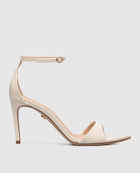 Babe Pay Pls Ivory patent leather sandals 223804LA