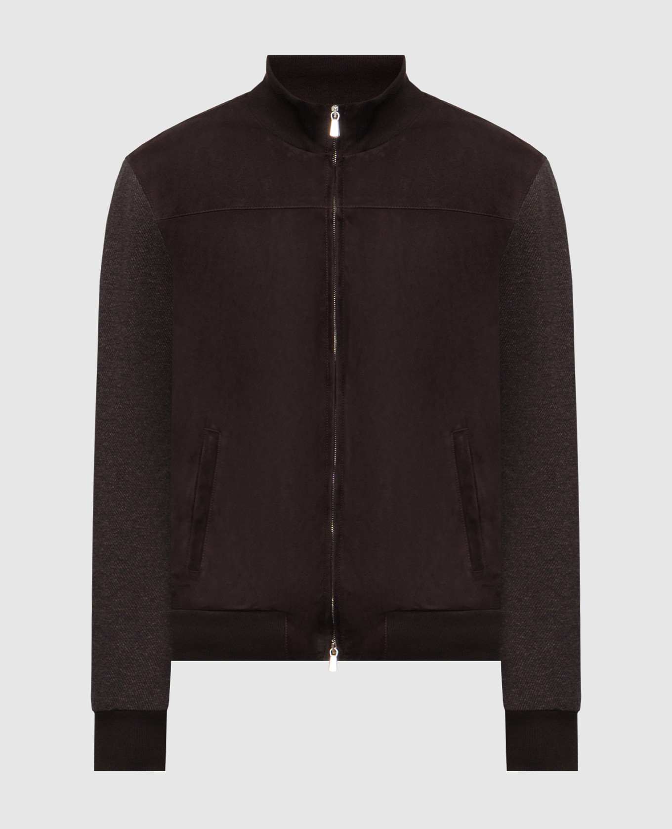 Brown combination jacket