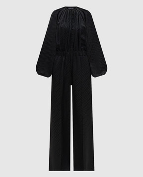 Jacob Lee Black patterned silk jumpsuit WSJ0102SS26BNLG