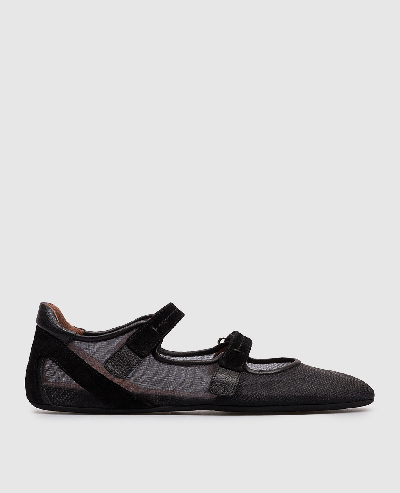 

Black combination ballet flats with Velcro Premiata