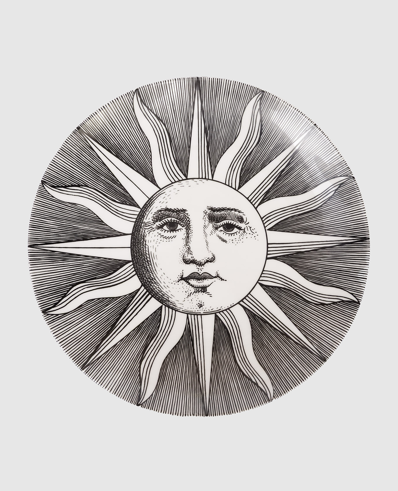 

Decorative wall plate made of porcelain Soli e Lune Fornasetti, Black