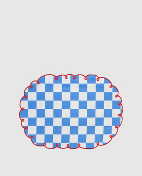 Bitossi Home Set of blue checkered placemats DAM00003