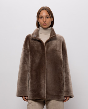 Babe Pay Pls Brown sheepskin coat 2323MERINO