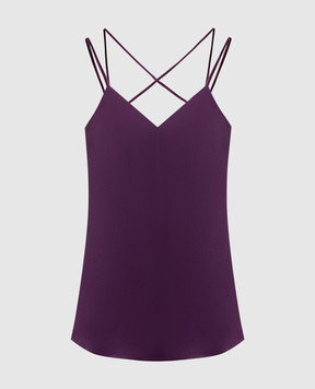 Twinset Purple top with logo 252TT2373