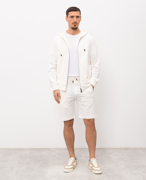 ISAIA White shorts with embroidered logo MP0052J0372