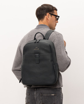 Enrico Mandelli Johnny navy leather backpack JOHNNY7213