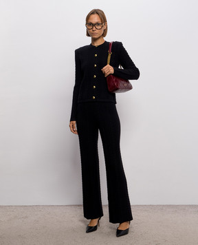 Twinset Black pants with a textured pattern 262TP3102