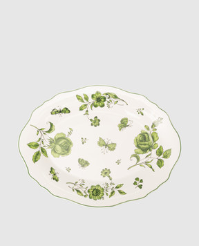 Geminiano Cozzi 1765 White oval porcelain dish Rosa Rosae SKBBU20429019