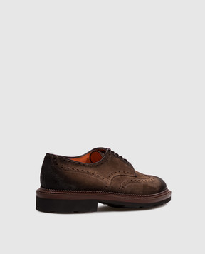 Santoni Brown suede oxfords MCCG15761JL4GVOE