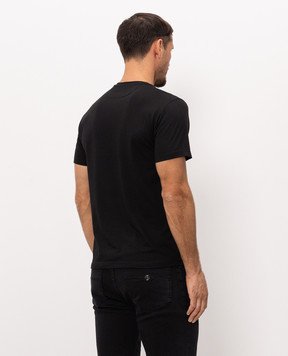 Stefano Ricci Black T-shirt with embroidered logo MNH5103970803
