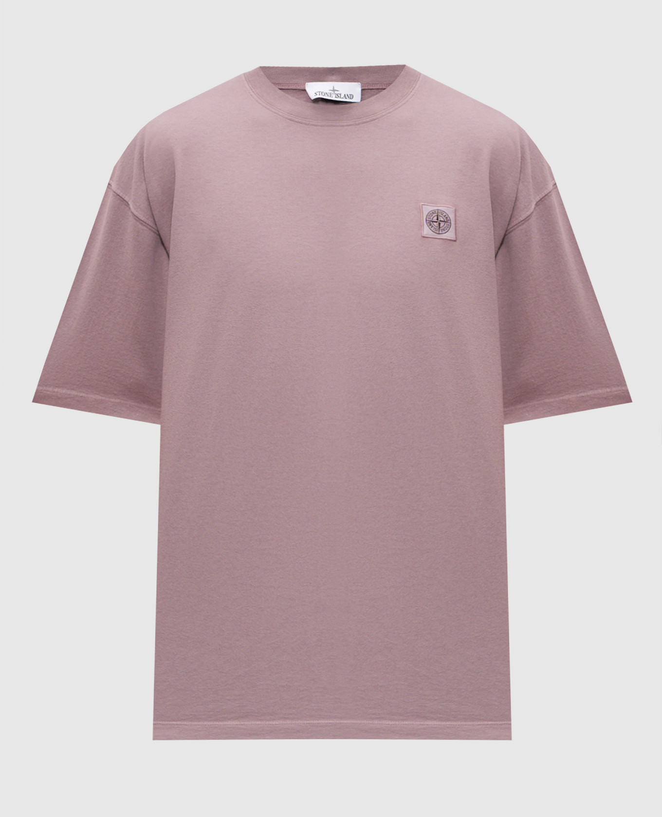 

Purple T-shirt with logo patch Stone Island, Violet