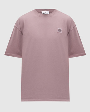 Stone Island Purple T-shirt with logo patch L1S152100030S0115