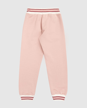 Dolce&Gabbana Children's pink joggers with print L5JPD7G7PHC812+