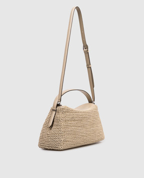 Toteme Beige leather woven bag 252WAL961LE0134