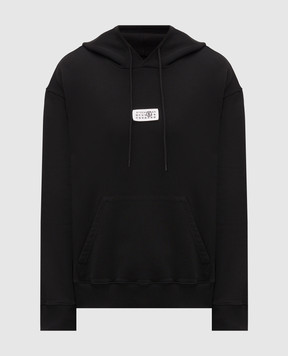 Maison Margiela MM6 Black hoodie with patch SH0GU0048M25025
