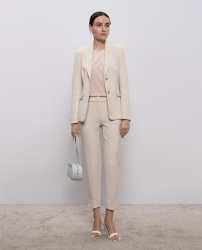 Peserico Beige jacket with patch A0171901916