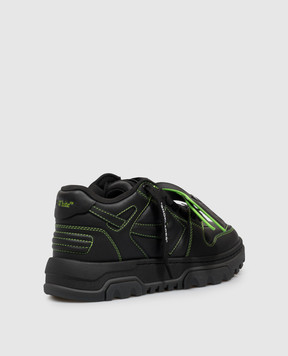Off-White Out Of Office Chunky Black Leather Sneakers OF05740001
