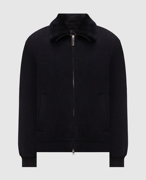 Cashmere&Whiskey Blue wool jacket U636I26