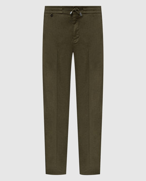 Stefano Ricci Khaki linen pants M1T610005BLCTL1U