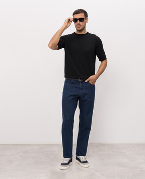 Canali Blue jeans with logo patch PD0166791747