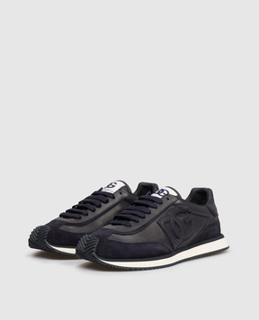 Dolce&Gabbana DG Cushion Blue Leather Sneakers CS2288A0124