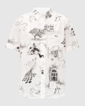 Thom Browne White shirt with Toile print MWS239AF1127