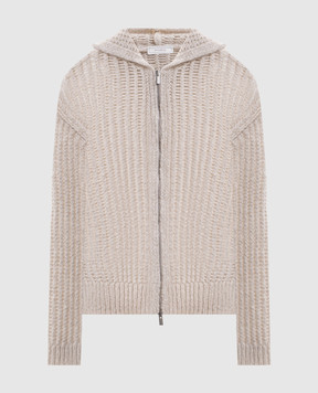 Peserico Beige alpaca wool cardigan A99218F03E9196