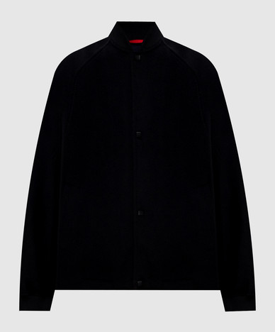 RUGIADA black wool bomber jacket