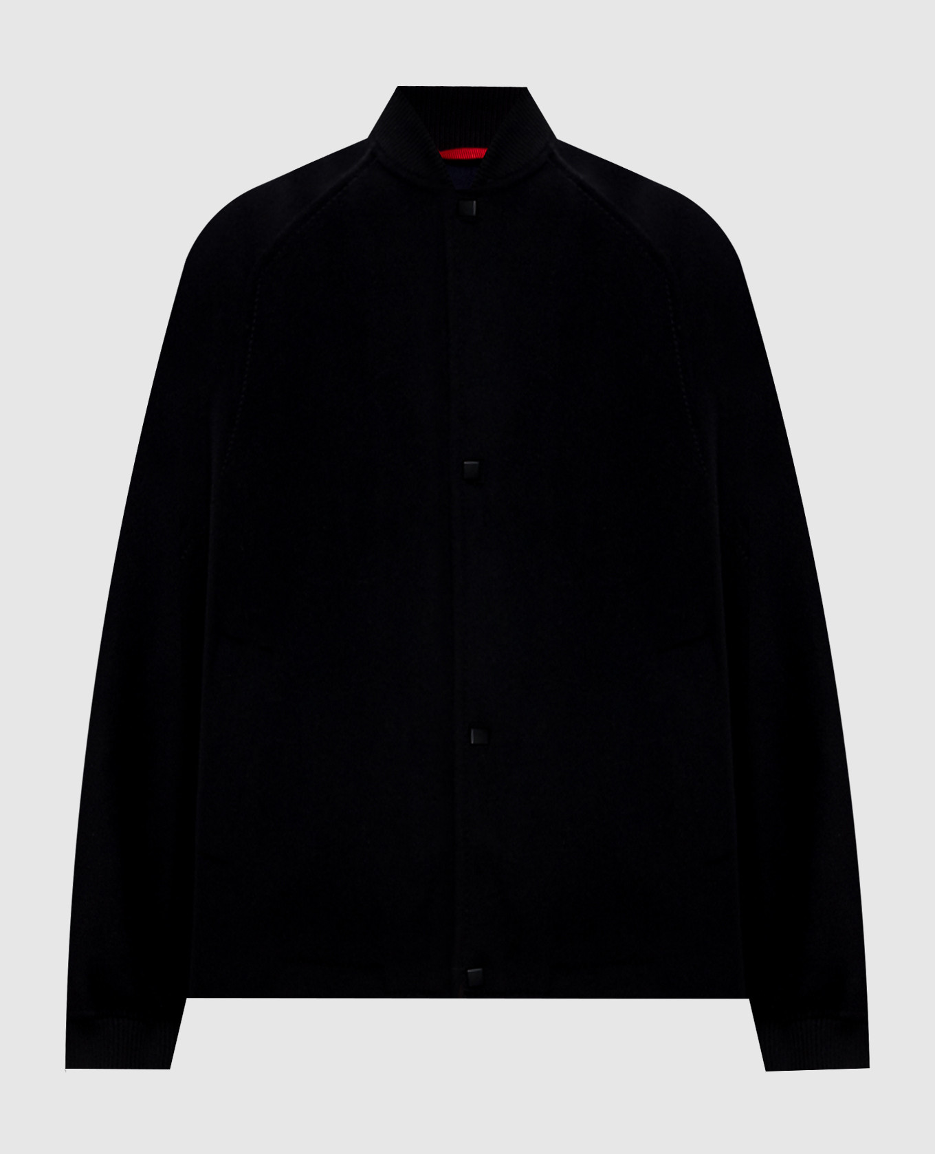 RUGIADA black wool bomber jacket
