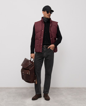 Brunello Cucinelli Gray golf with silk MNB805403