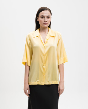 Solotre Yellow silk blouse M1AB0093